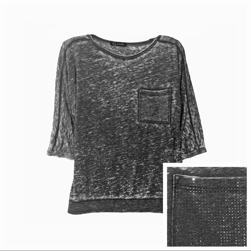 Tee grey size S,M, stud pocket, by Urban X